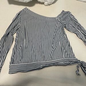 Blue and white striped shirt